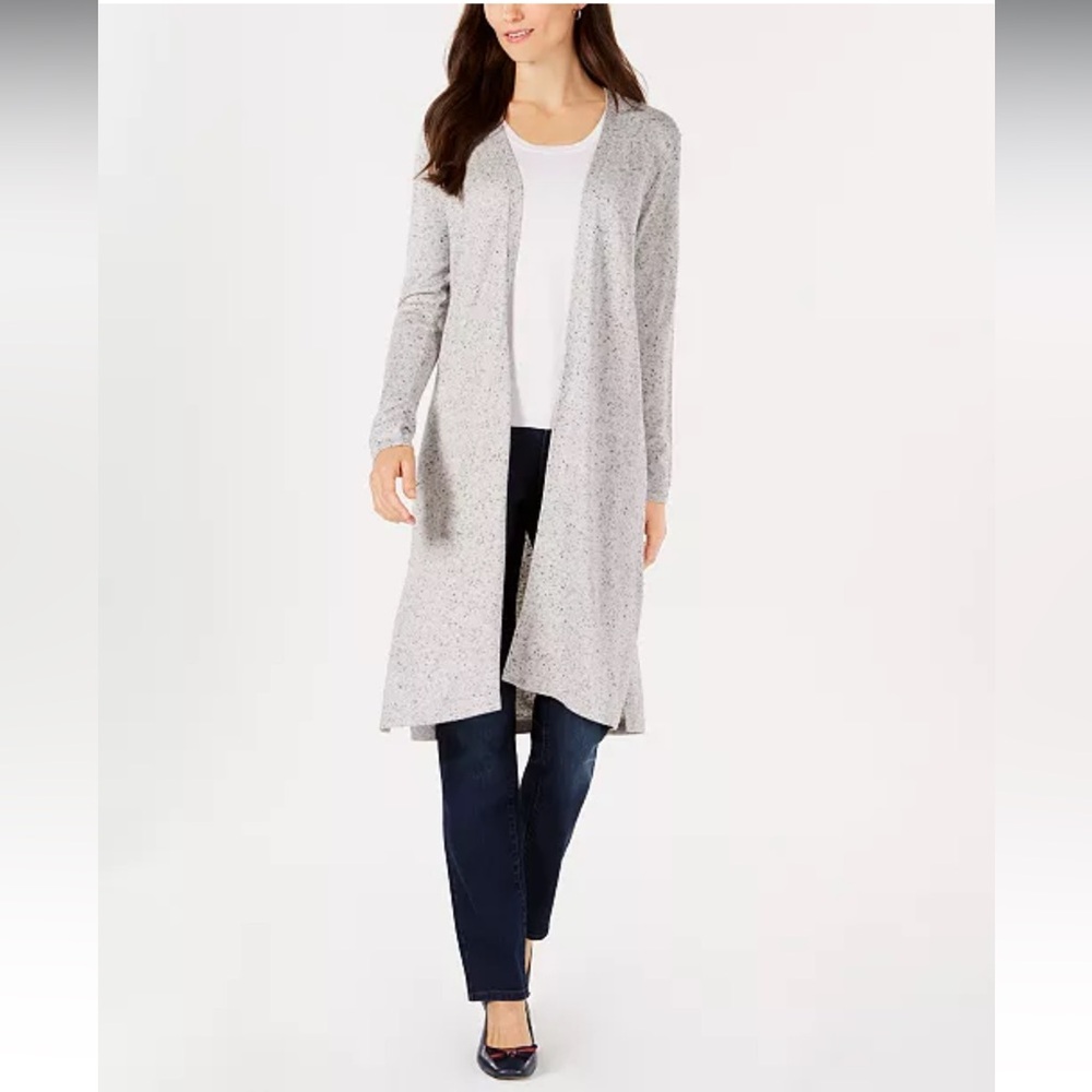 Charter Club Long Open Cardigan Sweater PS